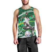 Personalized Saudi Arabia Football Men Tank Top Green Falcon National Pride Mascot