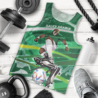 Personalized Saudi Arabia Football Men Tank Top Green Falcon National Pride Mascot