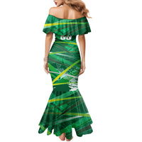 Personalized Saudi Arabia Football Mermaid Dress Green Falcon National Pride Mascot