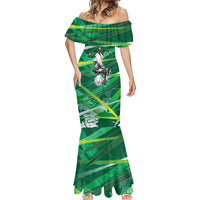 Personalized Saudi Arabia Football Mermaid Dress Green Falcon National Pride Mascot