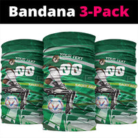 Personalized Saudi Arabia Football Neck Gaiter Green Falcon National Pride Mascot
