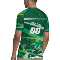 Personalized Saudi Arabia Football Rugby Jersey Green Falcon National Pride Mascot