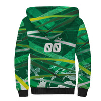 Personalized Saudi Arabia Football Sherpa Hoodie Green Falcon National Pride Mascot