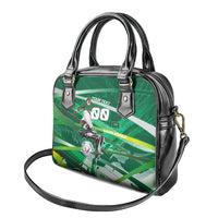 Personalized Saudi Arabia Football Shoulder Handbag Green Falcon National Pride Mascot
