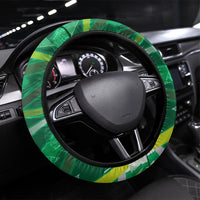 Saudi Arabia Football Steering Wheel Cover Green Falcon National Pride Mascot