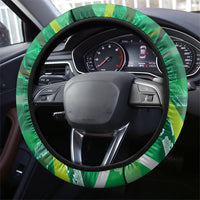 Saudi Arabia Football Steering Wheel Cover Green Falcon National Pride Mascot