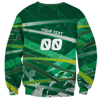 Personalized Saudi Arabia Football Sweatshirt Green Falcon National Pride Mascot