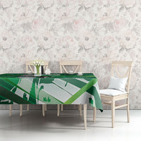 Personalized Saudi Arabia Football Tablecloth Green Falcon National Pride Mascot