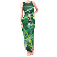 Personalized Saudi Arabia Football Tank Maxi Dress Green Falcon National Pride Mascot