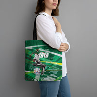 Personalized Saudi Arabia Football Tote Bag Green Falcon National Pride Mascot