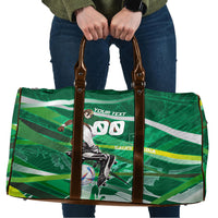 Personalized Saudi Arabia Football Travel Bag Green Falcon National Pride Mascot