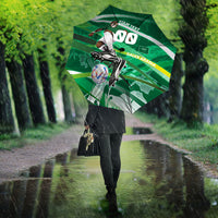 Personalized Saudi Arabia Football Umbrella Green Falcon National Pride Mascot