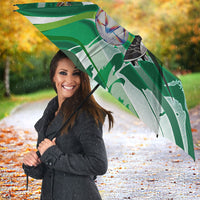 Personalized Saudi Arabia Football Umbrella Green Falcon National Pride Mascot