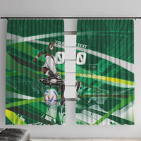 Personalized Saudi Arabia Football Window Curtain Green Falcon National Pride Mascot