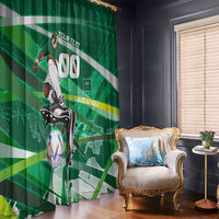 Personalized Saudi Arabia Football Window Curtain Green Falcon National Pride Mascot