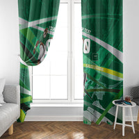 Personalized Saudi Arabia Football Window Curtain Green Falcon National Pride Mascot