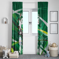 Personalized Saudi Arabia Football Window Curtain Green Falcon National Pride Mascot