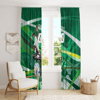 Personalized Saudi Arabia Football Window Curtain Green Falcon National Pride Mascot