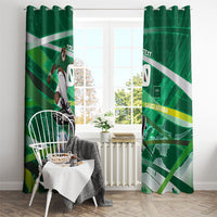 Personalized Saudi Arabia Football Window Curtain Green Falcon National Pride Mascot