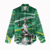 Personalized Saudi Arabia Football Women Casual Shirt Green Falcon National Pride Mascot