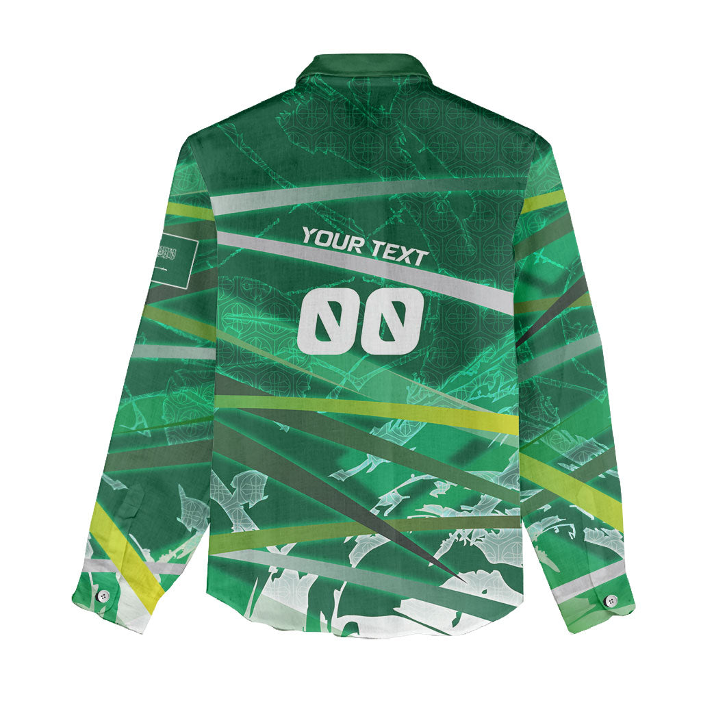 Personalized Saudi Arabia Football Women Casual Shirt Green Falcon National Pride Mascot