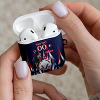 Personalized France Football Knight AirPods Case Medieval Knight Soccer Concept With Eiffel Tower
