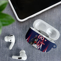 Personalized France Football Knight AirPods Case Medieval Knight Soccer Concept With Eiffel Tower