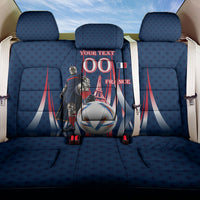 Personalized France Football Knight Back Car Seat Cover Medieval Knight Soccer Concept With Eiffel Tower