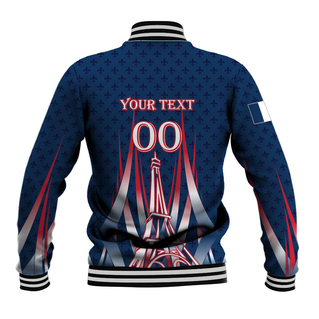 Personalized France Football Knight Baseball Jacket Medieval Knight Soccer Concept With Eiffel Tower