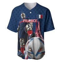 Personalized France Football Knight Baseball Jersey Medieval Knight Soccer Concept With Eiffel Tower