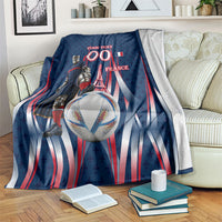 Personalized France Football Knight Blanket Medieval Knight Soccer Concept With Eiffel Tower