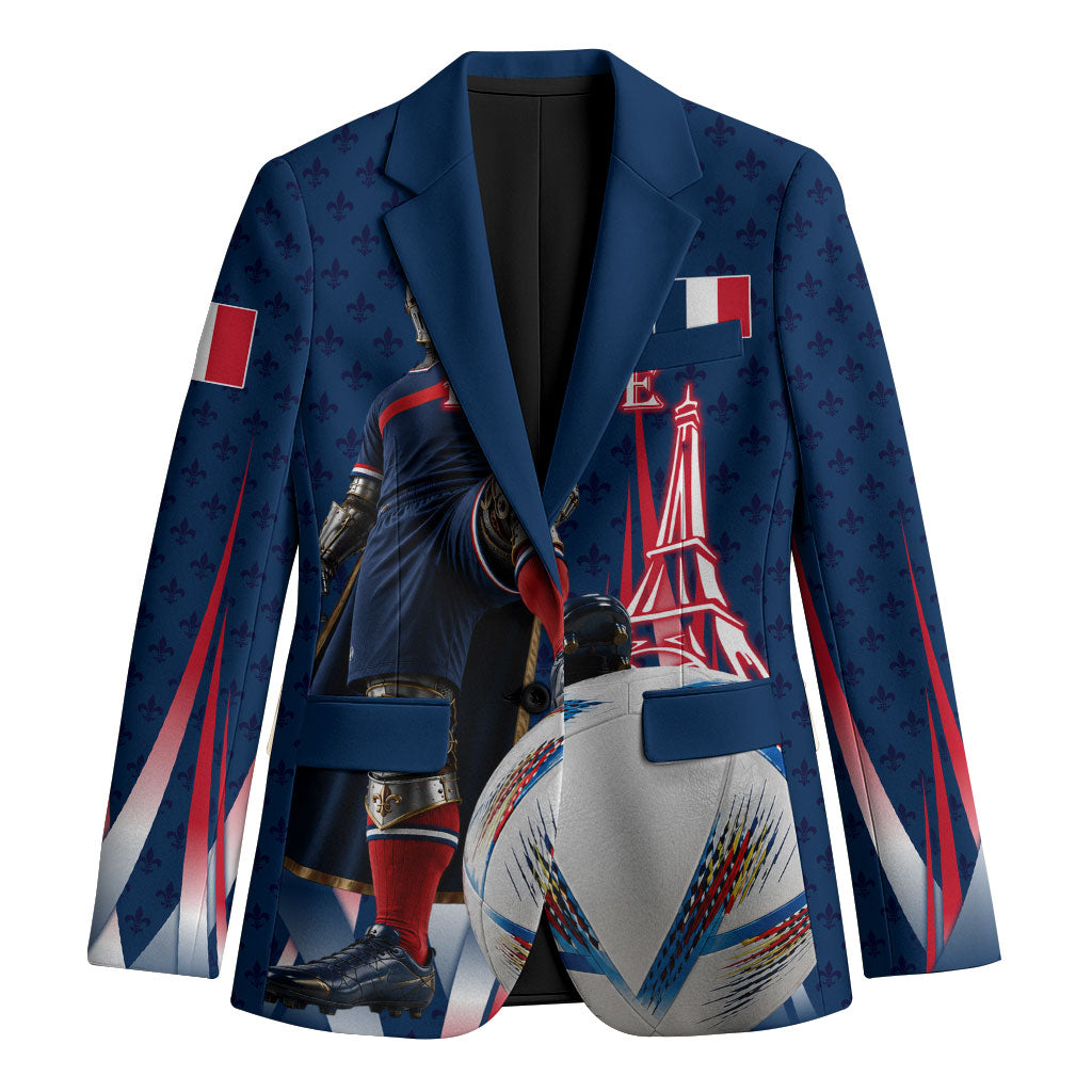 Personalized France Football Knight Blazer Medieval Knight Soccer Concept With Eiffel Tower