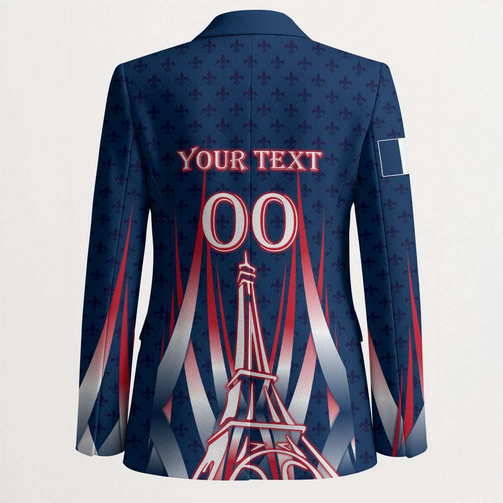 Personalized France Football Knight Blazer Medieval Knight Soccer Concept With Eiffel Tower