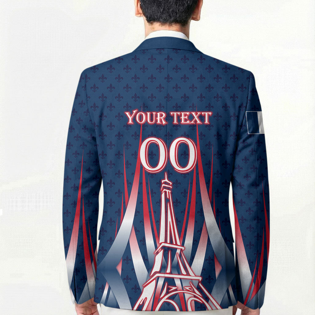 Personalized France Football Knight Blazer Medieval Knight Soccer Concept With Eiffel Tower