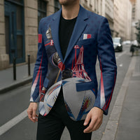 Personalized France Football Knight Blazer Medieval Knight Soccer Concept With Eiffel Tower