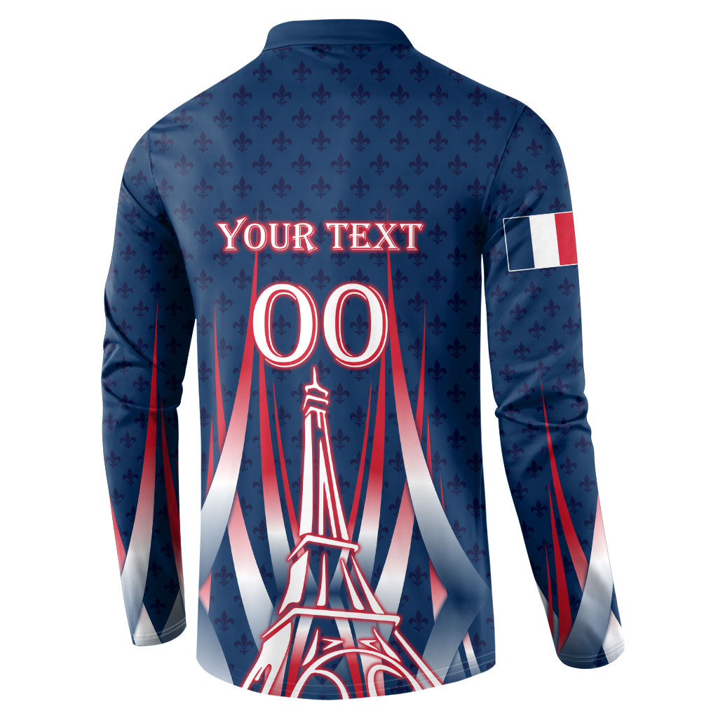 Personalized France Football Knight Button Sweatshirt Medieval Knight Soccer Concept With Eiffel Tower