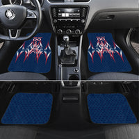 Personalized France Football Knight Car Mats Medieval Knight Soccer Concept With Eiffel Tower
