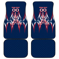 Personalized France Football Knight Car Mats Medieval Knight Soccer Concept With Eiffel Tower