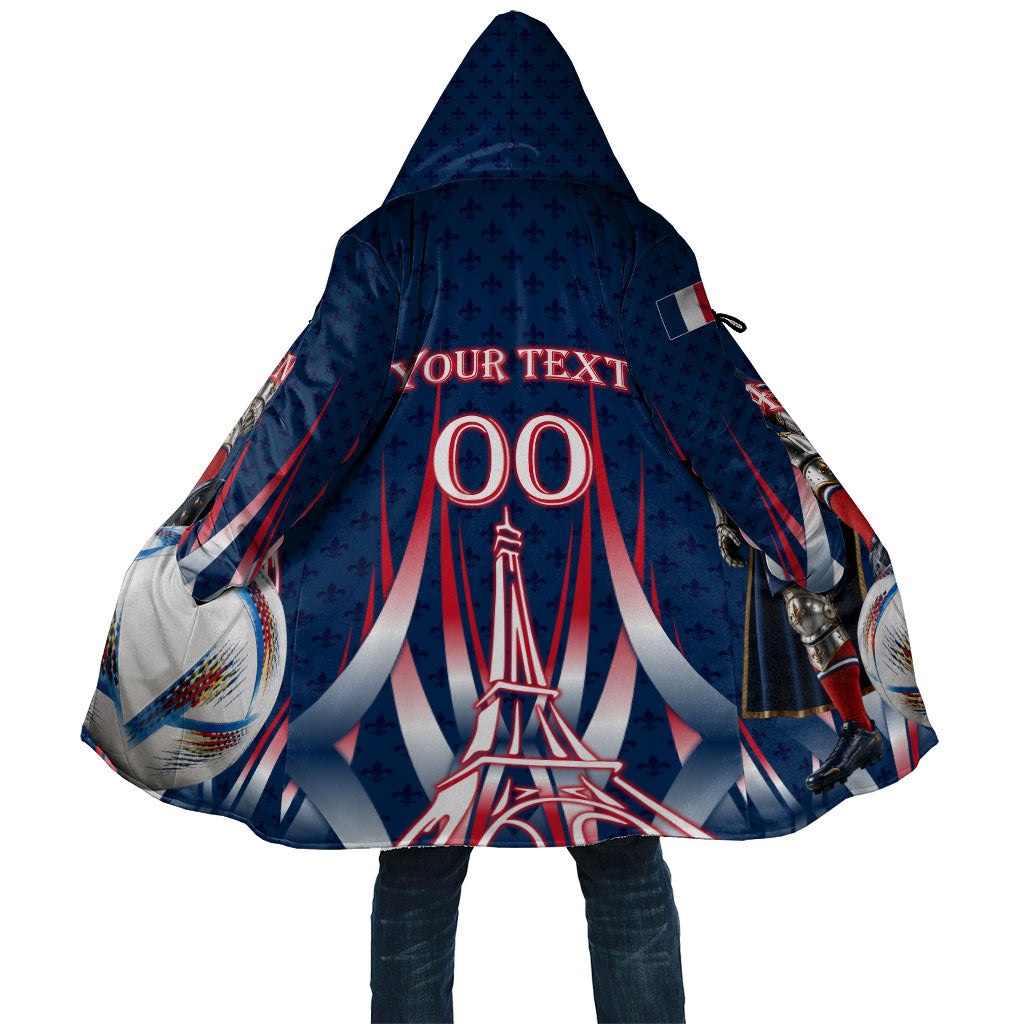 Personalized France Football Knight Cloak Medieval Knight Soccer Concept With Eiffel Tower