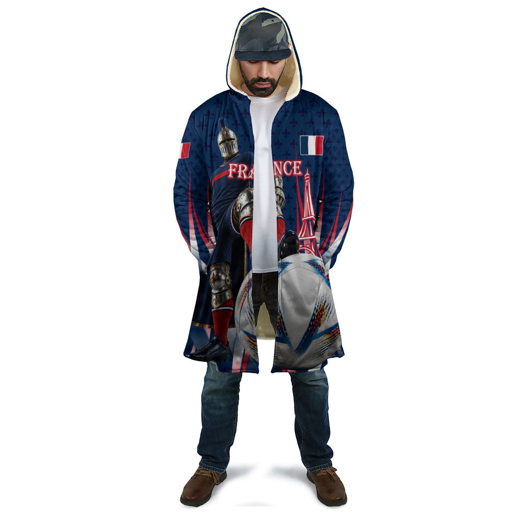 Personalized France Football Knight Cloak Medieval Knight Soccer Concept With Eiffel Tower