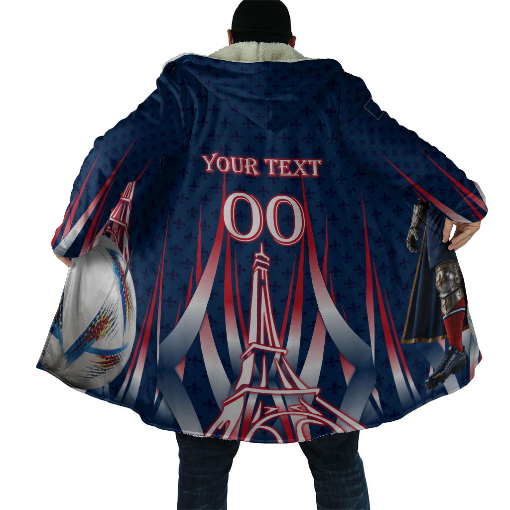 Personalized France Football Knight Cloak Medieval Knight Soccer Concept With Eiffel Tower