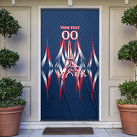 Personalized France Football Knight Door Cover Medieval Knight Soccer Concept With Eiffel Tower