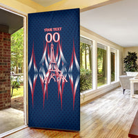 Personalized France Football Knight Door Cover Medieval Knight Soccer Concept With Eiffel Tower