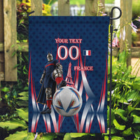 Personalized France Football Knight Garden Flag Medieval Knight Soccer Concept With Eiffel Tower