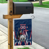 Personalized France Football Knight Garden Flag Medieval Knight Soccer Concept With Eiffel Tower