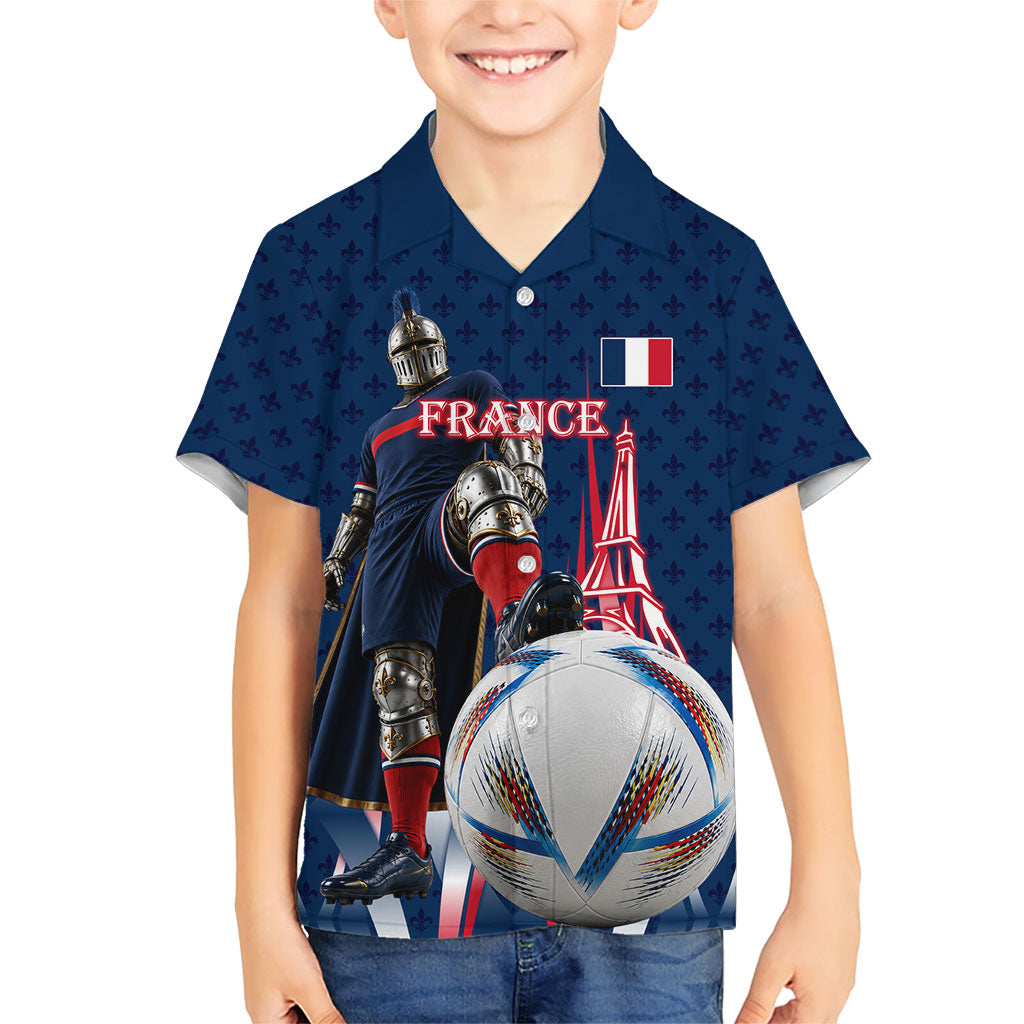 Personalized France Football Knight Hawaiian Shirt Medieval Knight Soccer Concept With Eiffel Tower
