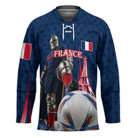 Personalized France Football Knight Hockey Jersey Medieval Knight Soccer Concept With Eiffel Tower