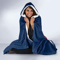 Personalized France Football Knight Hooded Blanket Medieval Knight Soccer Concept With Eiffel Tower