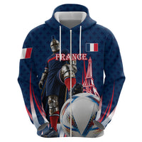 Personalized France Football Knight Hoodie Medieval Knight Soccer Concept With Eiffel Tower