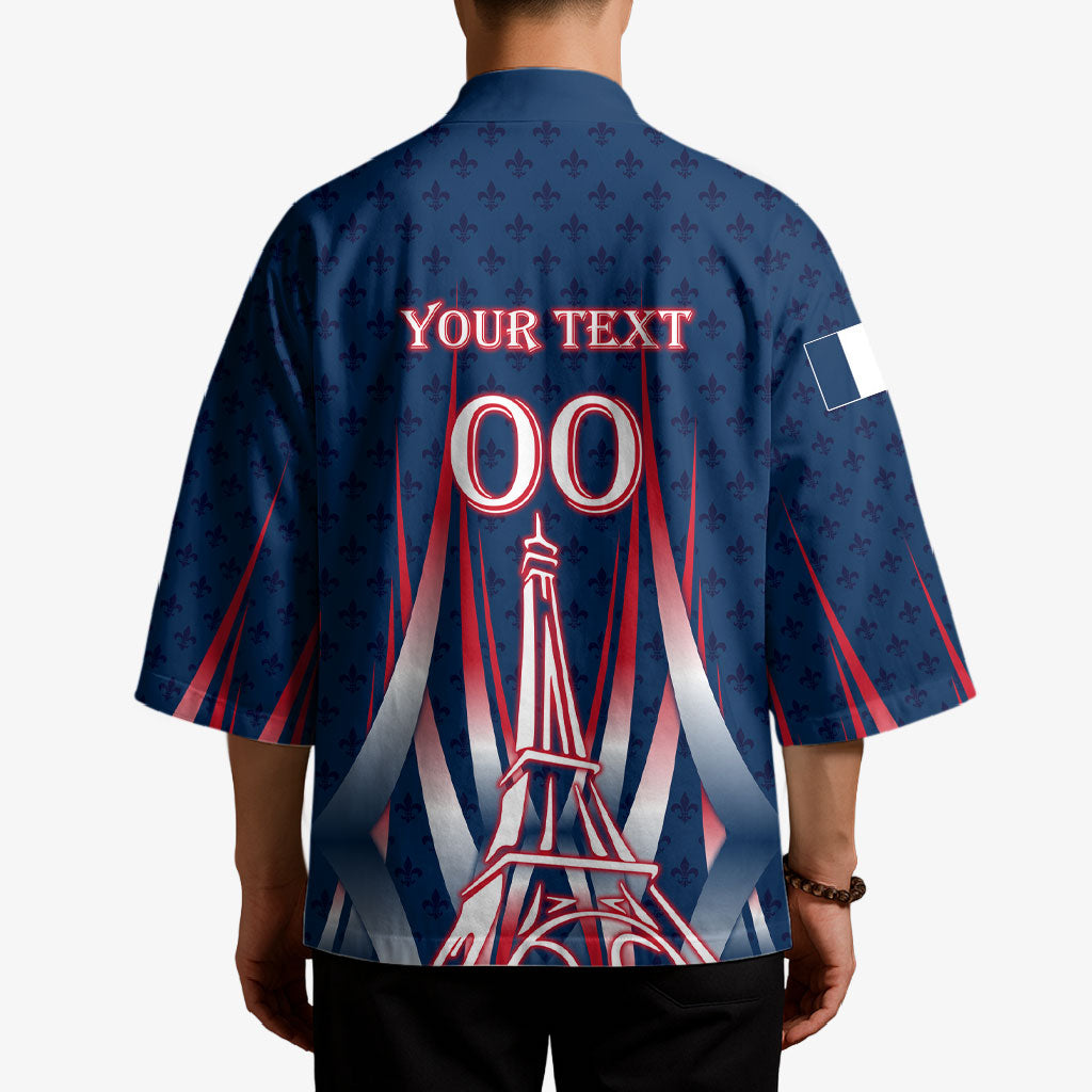 Personalized France Football Knight Kimono Medieval Knight Soccer Concept With Eiffel Tower